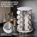 Condimentero Giratorio 360° con 16 frascos - Acero inoxidable