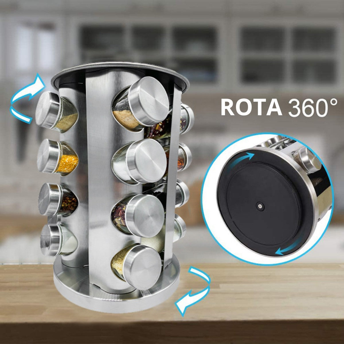 Giro 360° suave - Encuentra tu especia con un toque