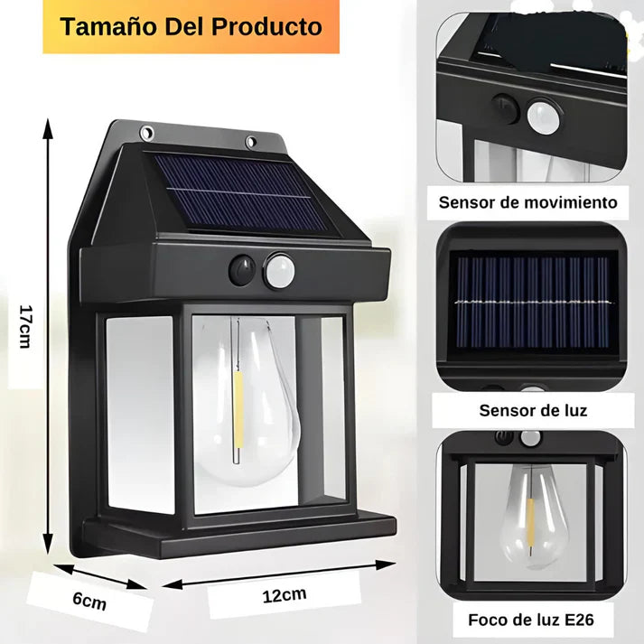 Tamaño y dimensiones del foco solar